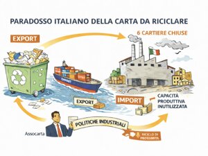 Carta, il paradosso del riciclo: «Chiuse 6 cartiere, mentre l’India ci rivende i prodotti fatti col nostro macero»