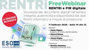Speciale RENTRI e conservazione digitale a norma: nuovo webinar ESOweb  11 Febbraio 2026