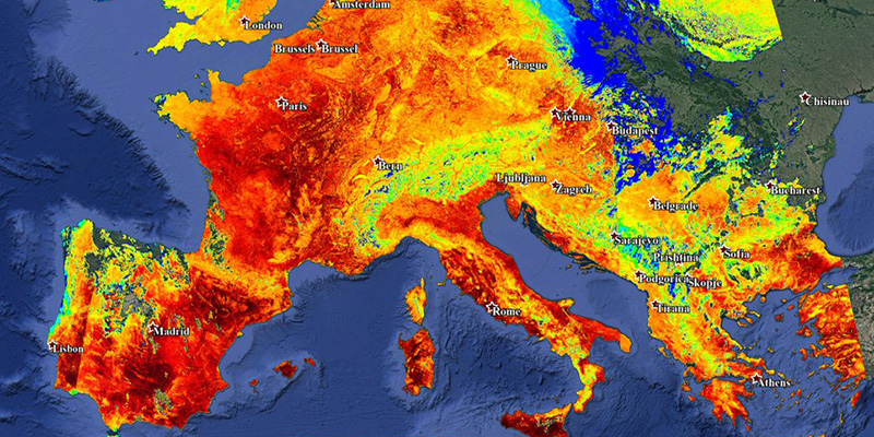 Caldo, a luglio record in Europa: 50 gradi in superficie nel Sud e Centro Italia