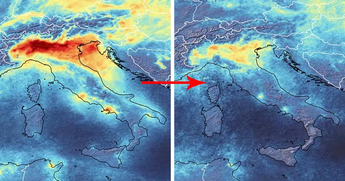 Coronavirus: l’ESA mostra la drastica riduzione dell’inquinamento in Italia - di Matteo Rubboli