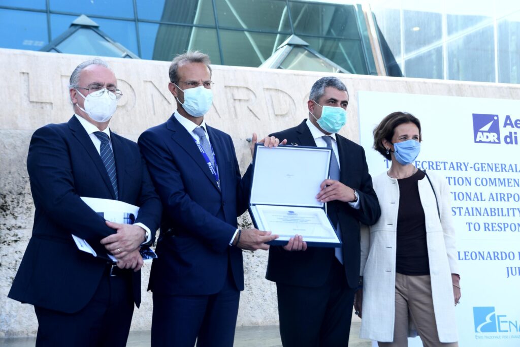 Sostenibilità, Aeroporto di Fiumicino premiato dalle Nazioni Unite